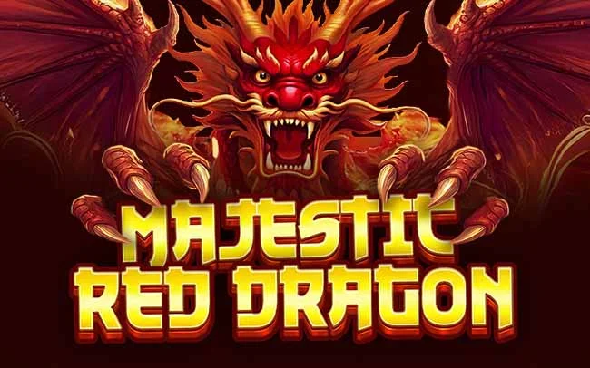 Majestic Red Dragon gameplay screenshot — 3x5 reels with double symbols and stacked wilds